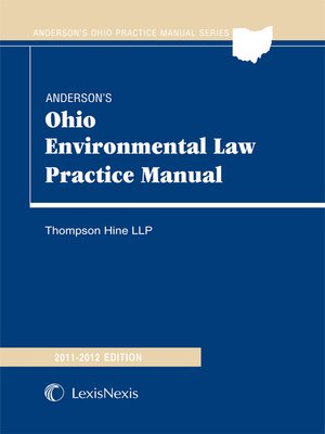 cover image of Anderson's Ohio Environmental Law Practice Manual